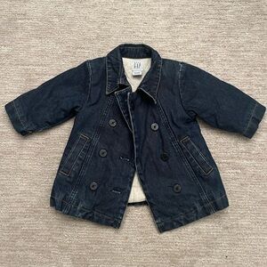 Gap Baby Denim Peacoat Lined 6-12 month